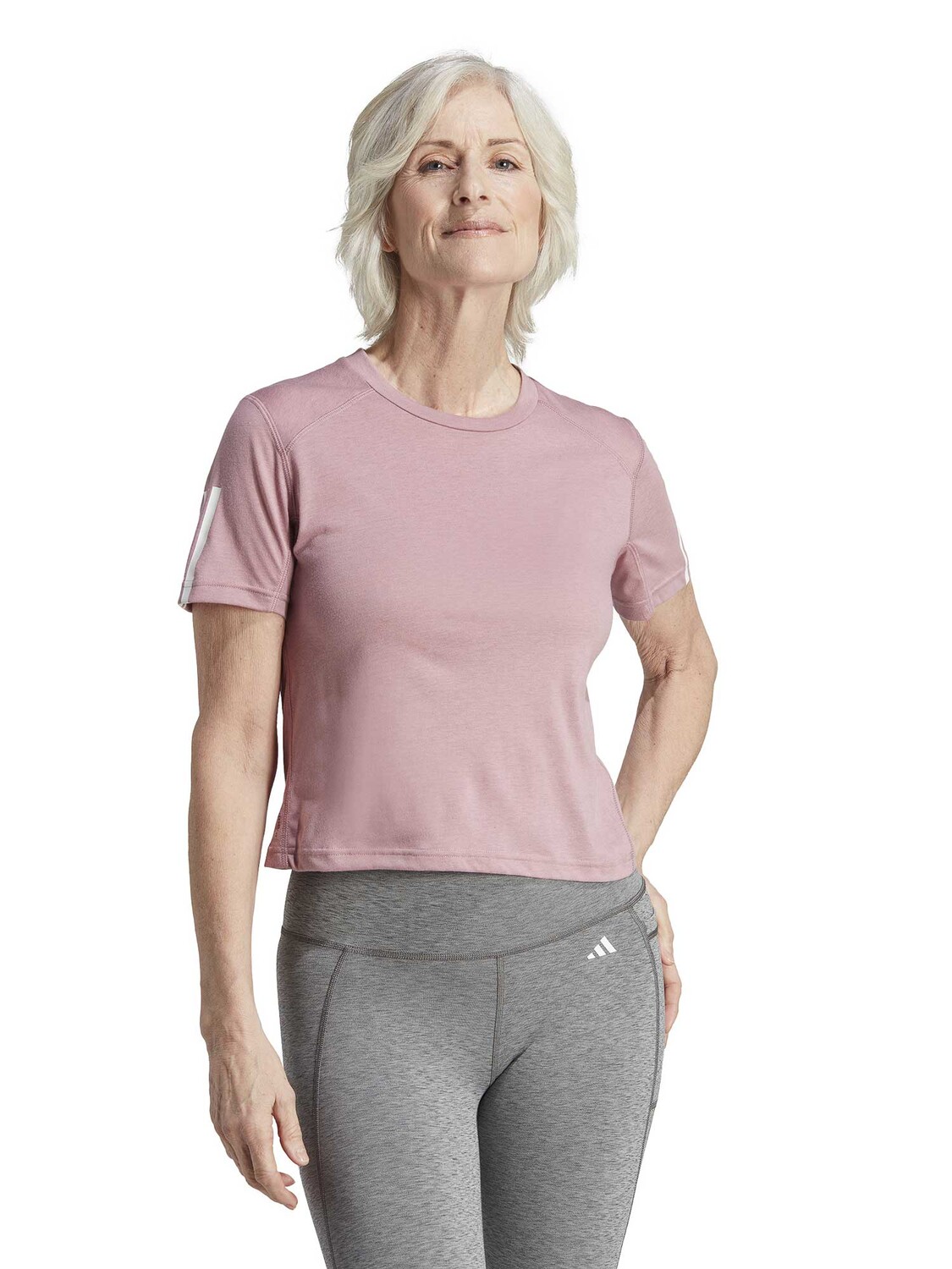 

Футболка Adidas Performance Train Essentials Train Cotton 3-Stripes, розовый