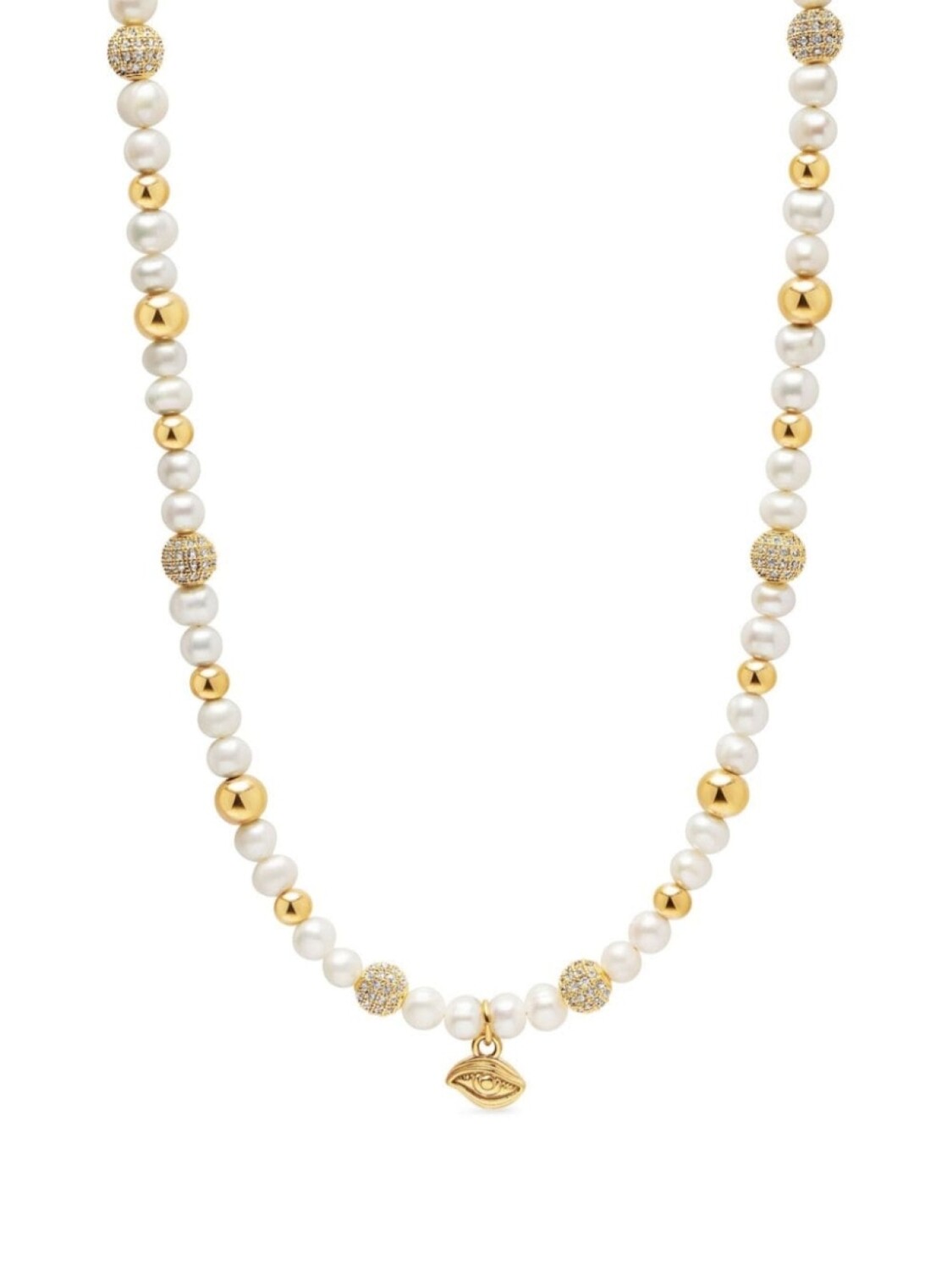 

Колье Evil Eye с жемчугом Nialaya Jewelry, золотой