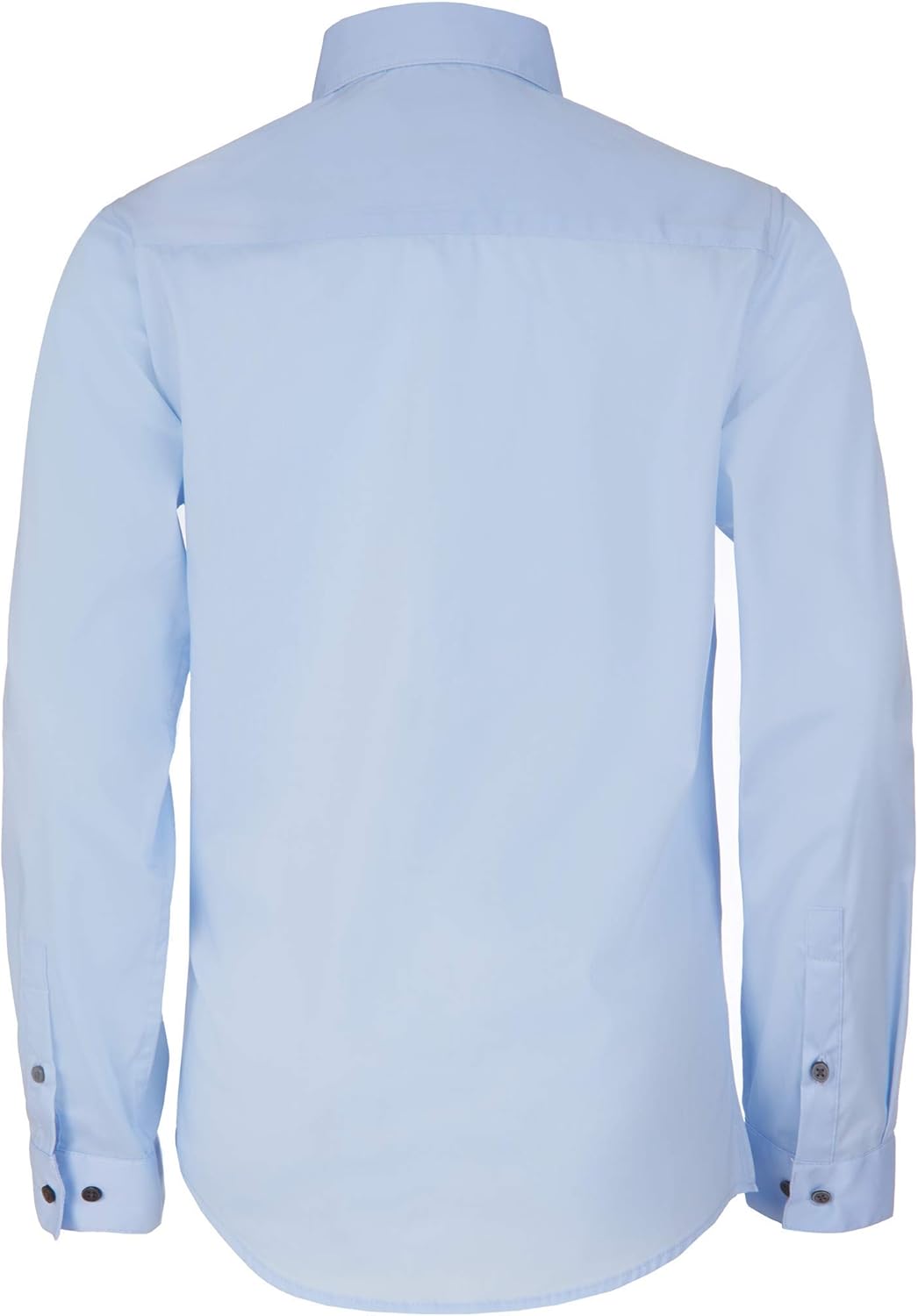 Рубашка Calvin Klein Boys Slim Fit с длинным рукавом, застегивающаяся на пуговицы, с манжетами и отложным краем, Ice Bay — фото 2