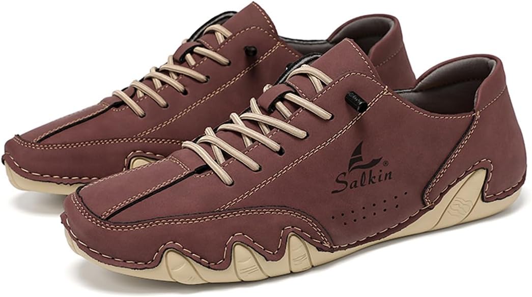 

Мужские кожаные мокасины без задника Swzec, красный