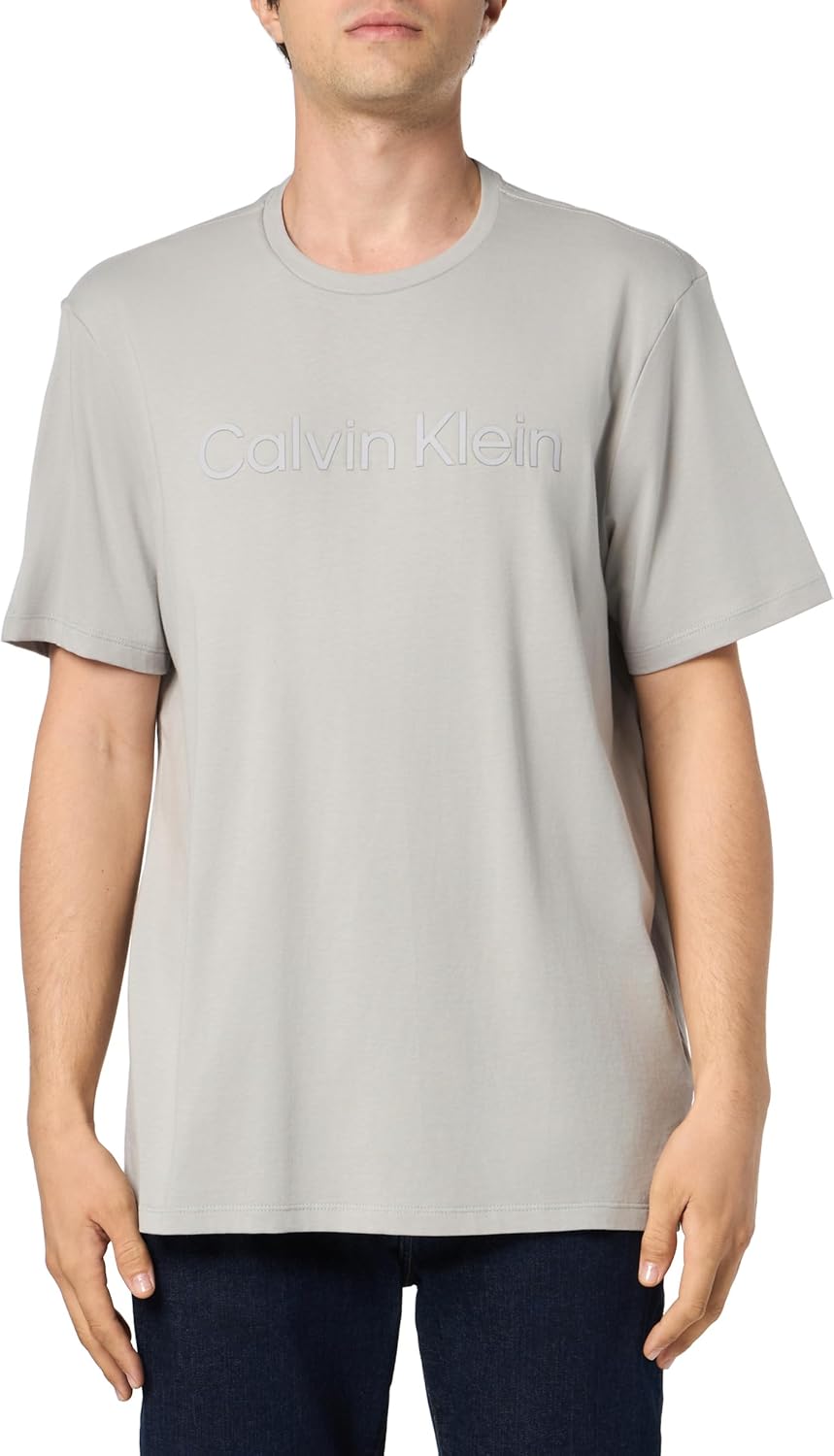 

Мужская футболка Calvin Klein свободного кроя с круглым вырезом и логотипом CK, Drizzle