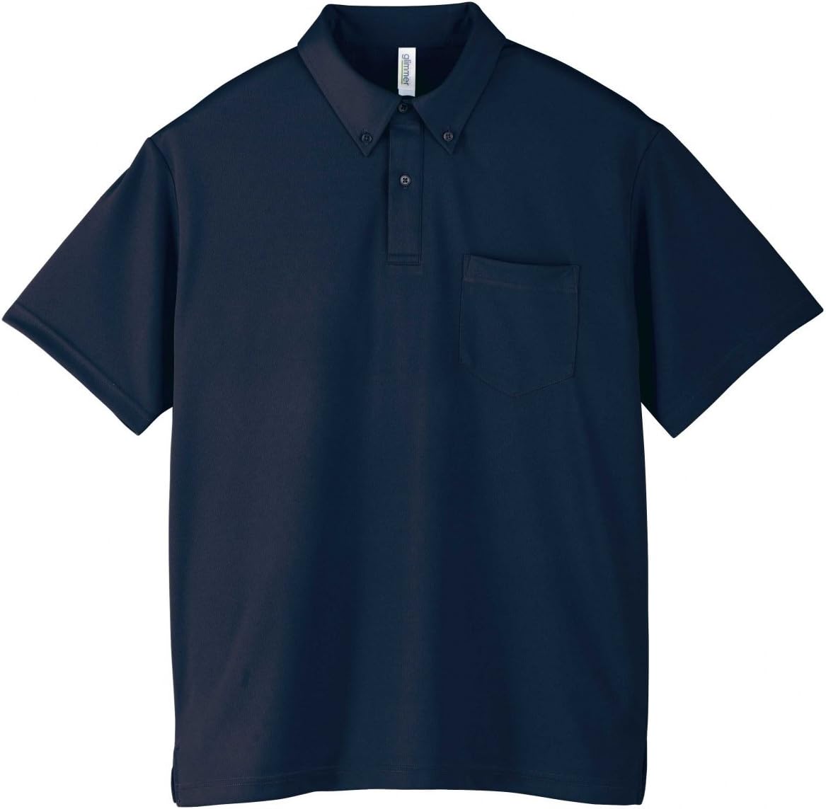 

Футболка-поло Glimmer 00331-ABP с коротким рукавом, плотность ткани 4,4 унции, на пуговицах, с карманом, темно-синий