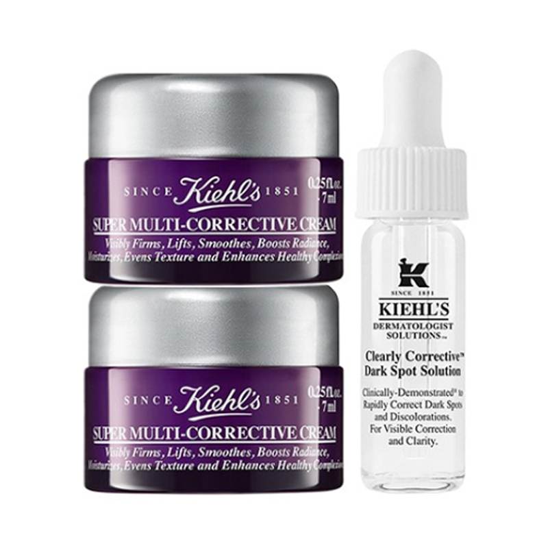 Крем Kiehl's Super Multi-Corrective Cream + сыворотка Kiehl's Clearly Corrective Dark Spot Solution, 7 мл*2 + 4 мл — фото 4