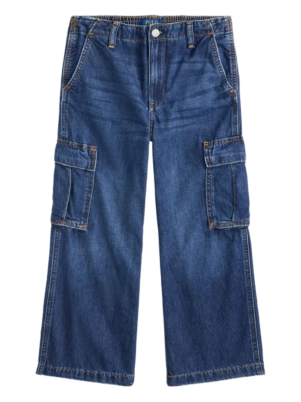 

Джинсы с широкими штанинами и карманами-карго POLO RALPH LAUREN KIDS, синий