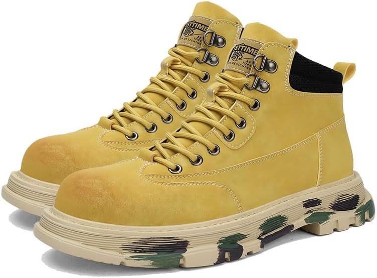 

Мужские походные ботинки на открытом воздухе, дышащие кроссовки для ходьбы, легкие, противоскользящие, для треккинга, тренировок, прогулок, кемпинга, чукка-бутсы, походные ботинки Odipon, желтый