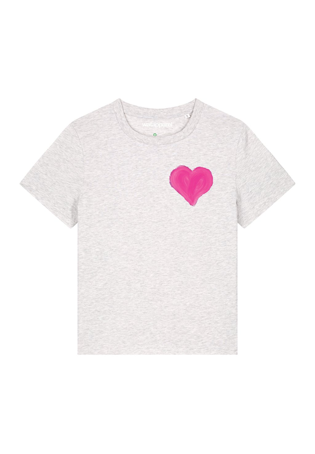 

Футболка с принтом PINK HEART Watapparel, цвет cool heather grey