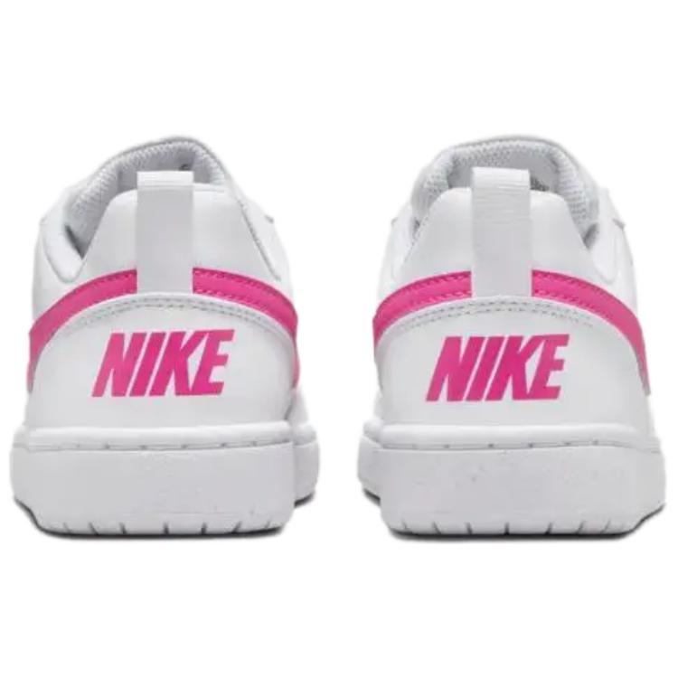 Nike Court Borough Противоскользящие Износостойкие Низкие Детские Повседневные Кроссовки Белый Розовый — фото 4