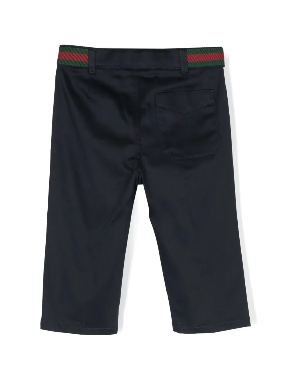 Брюки из хлопковой смеси с полосками Web-stripe Gucci Kids, синий — фото 2