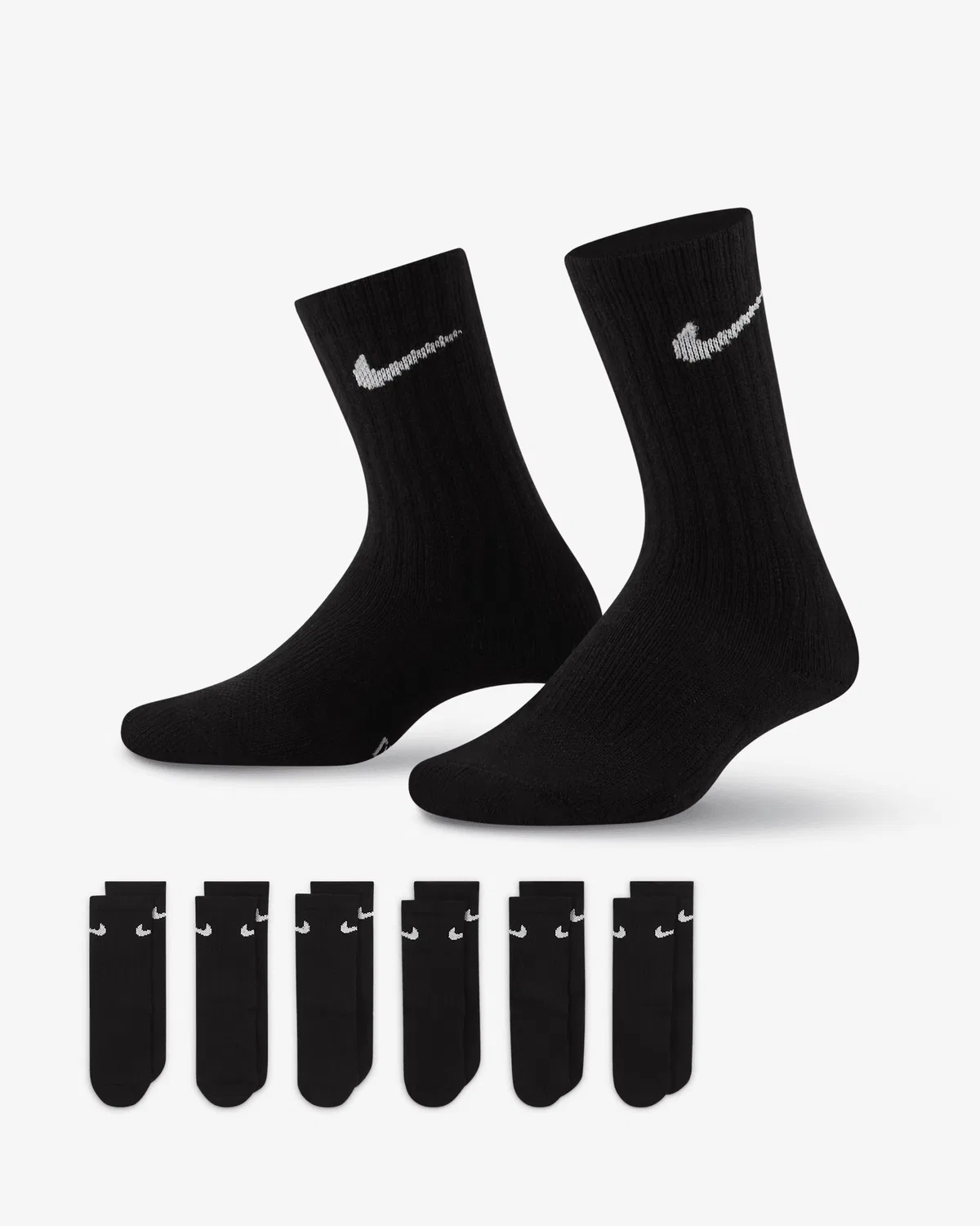 Детские носки Dri-FIT (6 пар) Nike Performance Basics, Black