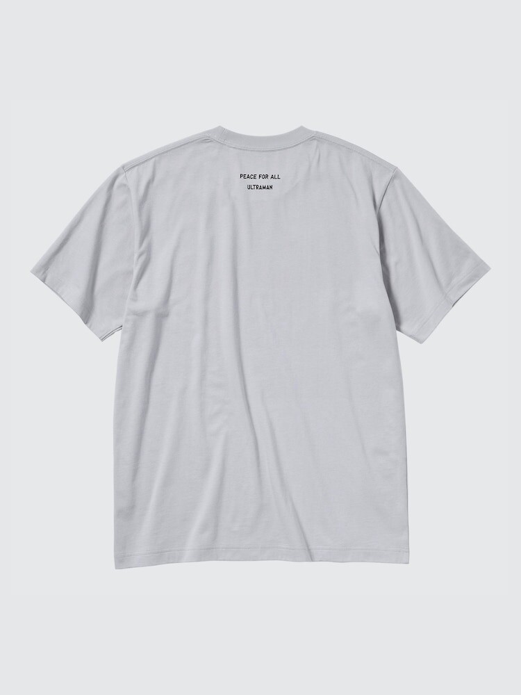 Футболка с графическим рисунком peace for all ultraman Uniqlo, цвет 02  серый — фото 3