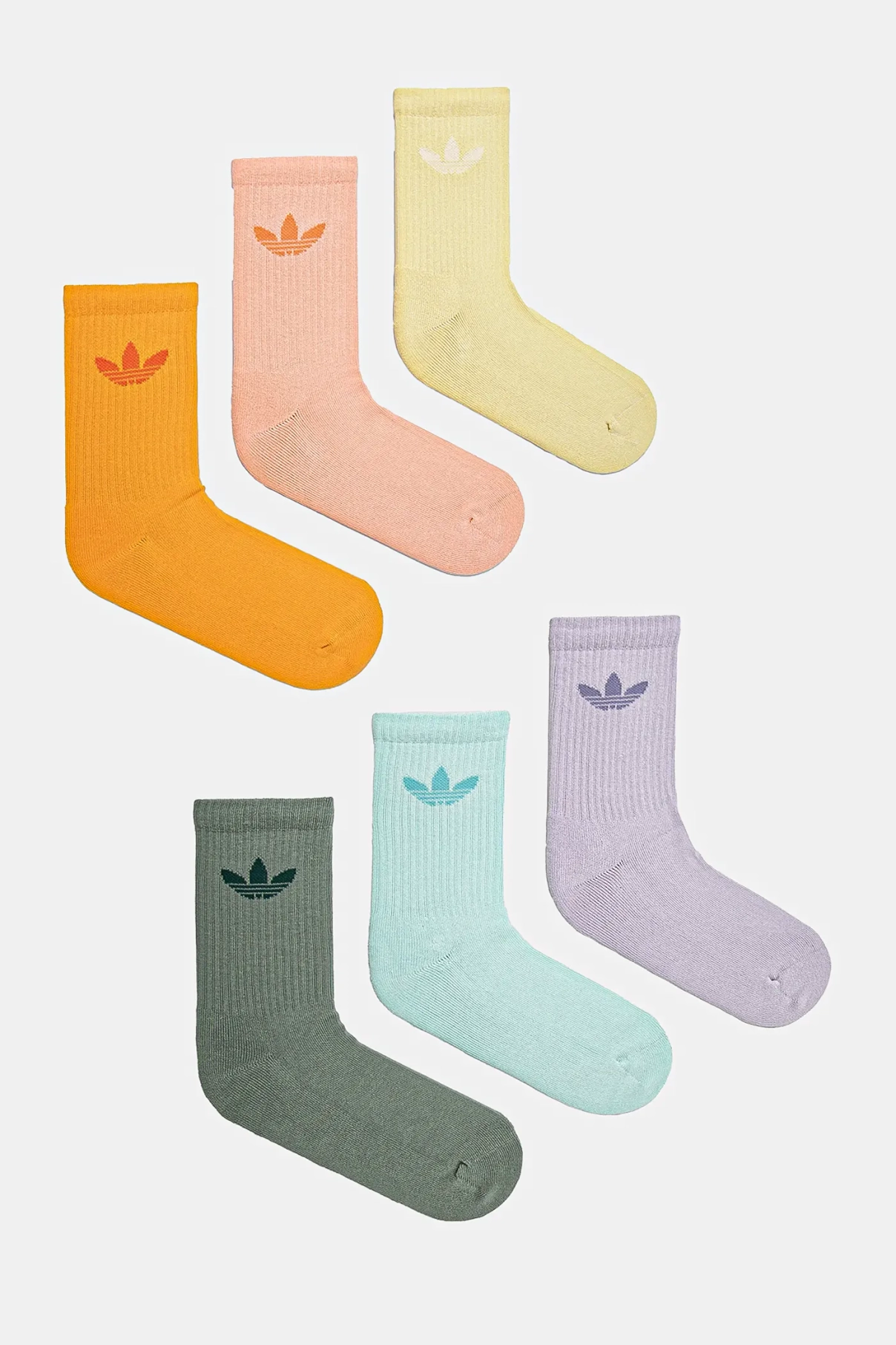 

Носки с трилистником, 6 шт adidas Originals, мультиколор