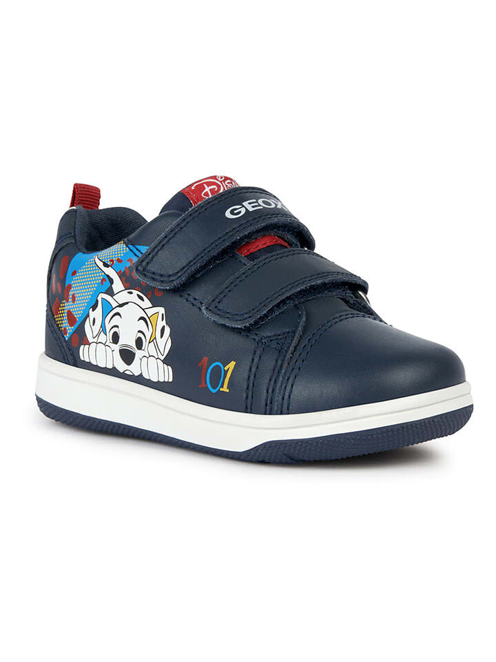 Кроссовки на шнуровке Geox Leder-Sneakers New Flick, темно-синий — фото 2