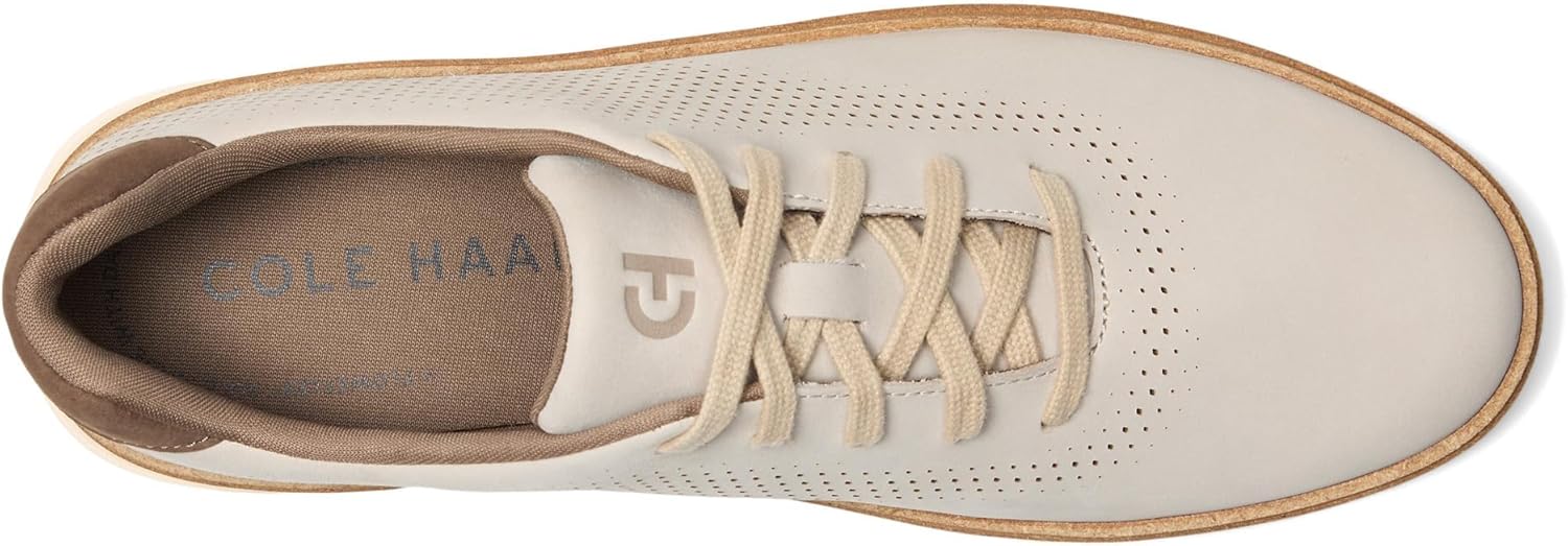 Мужские кроссовки Cole Haan Grandpro Featherarc с лазерной перфорацией, бежевый/слоновая кость — фото 2