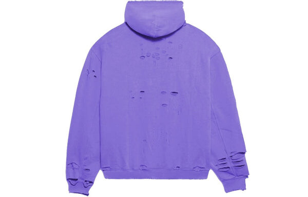 Толстовка caps destroyed hoodie 'purple' Balenciaga, фиолетовый — фото 2