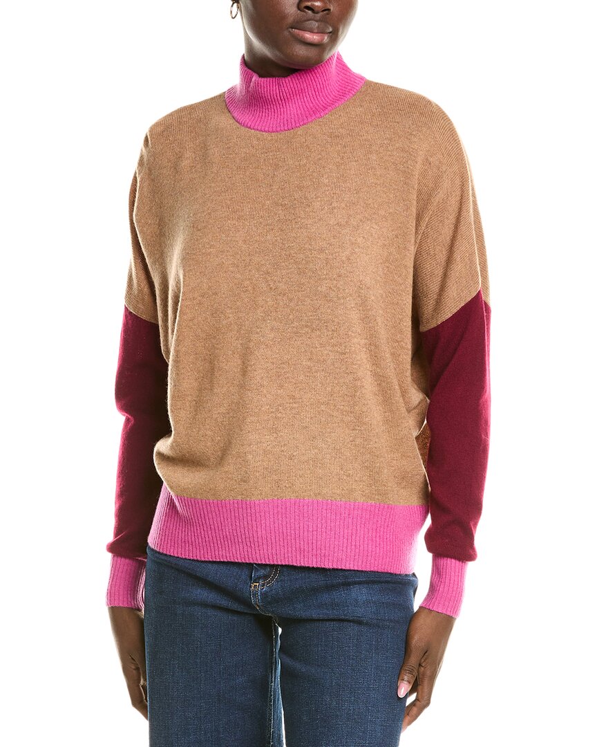 

Джемпер Brodie Cashmere Wool & Cashmere-Blend Color Block, коричневый