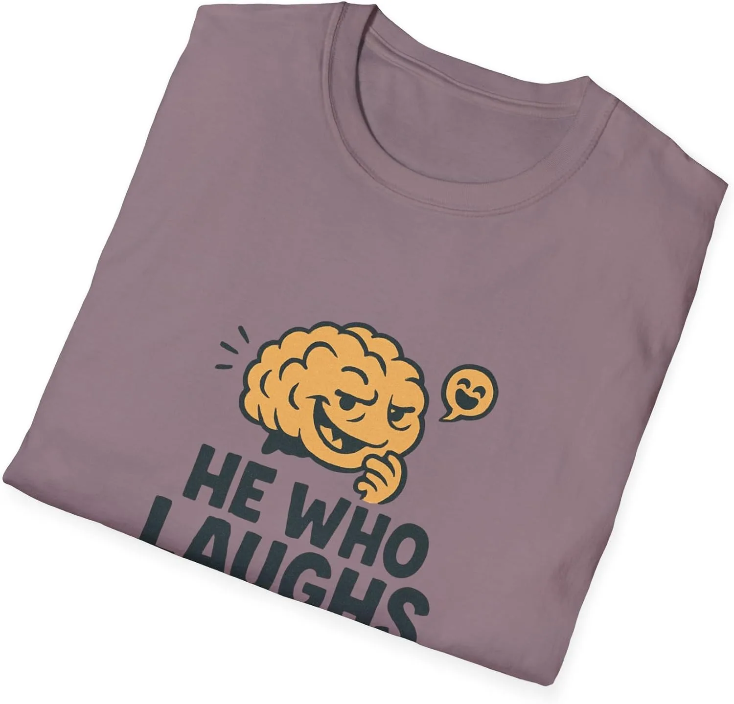 Unisex Softstyle футболка He who Laughs Last Thinks Slowest GENERIC, Paragon — фото 4