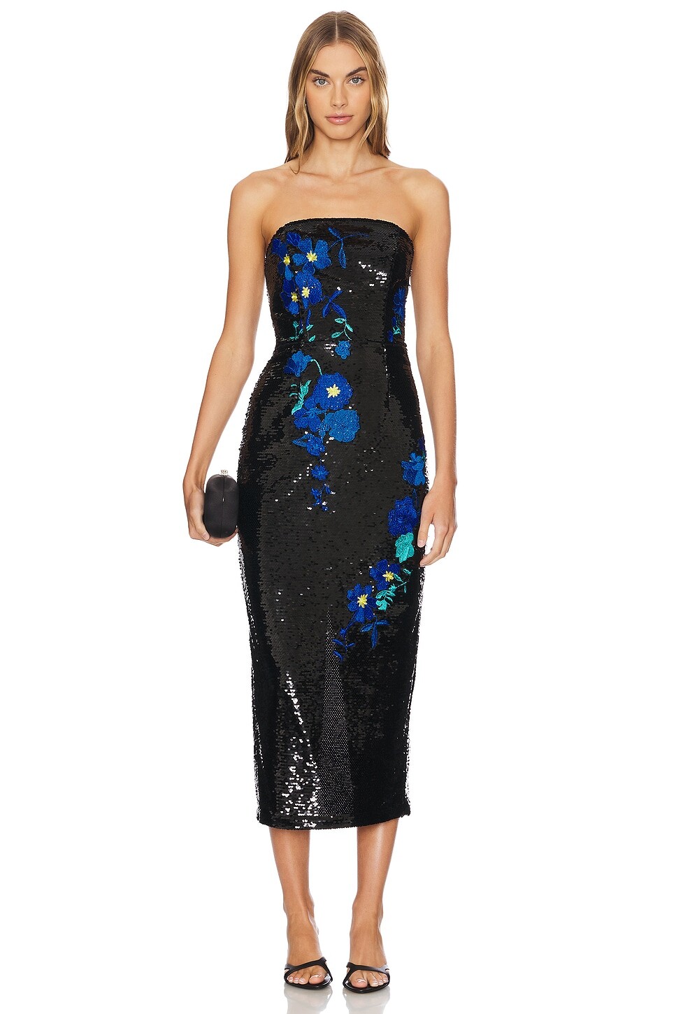 

Платье kait vines of floral sequins Milly, черный