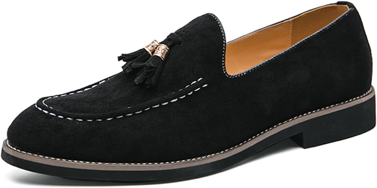 

Мужские лоферы Abborora, классические туфли без шнурков с кисточками, для смокинга и костюма, черный
