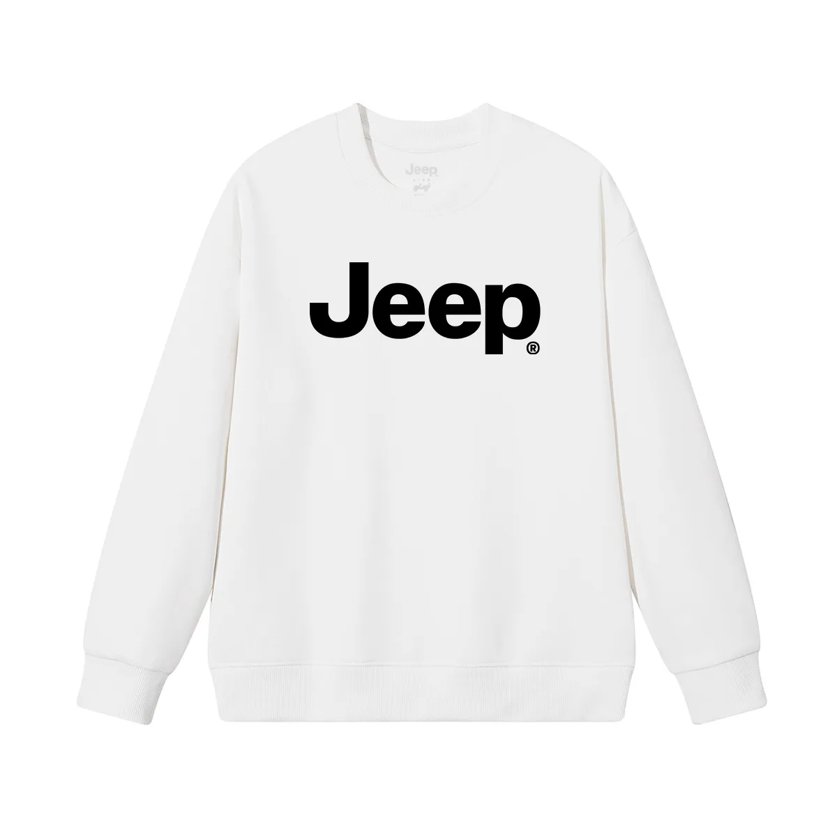 Детский свитшот с круглым вырезом Jeep, белый