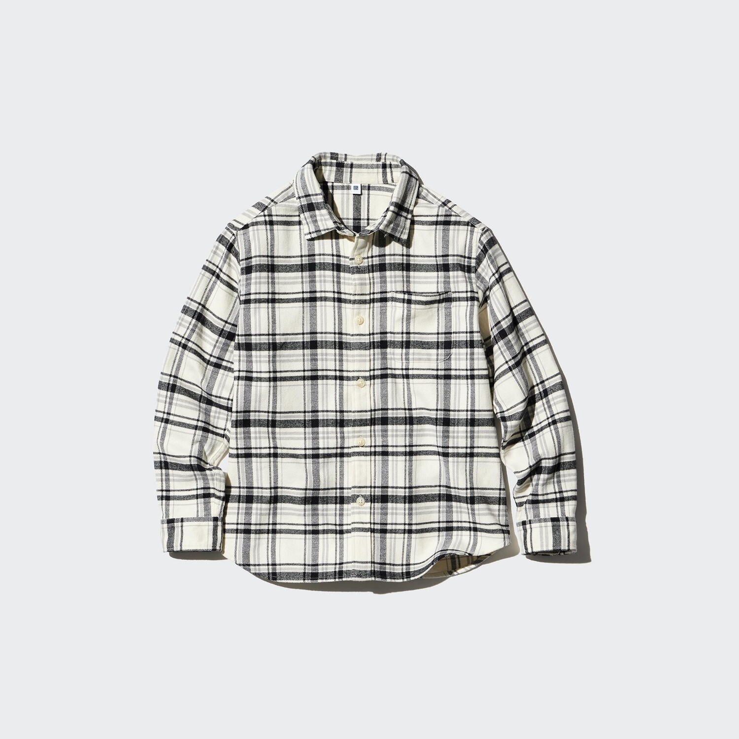 

Рубашка фланелевая в клетку Uniqlo, белый