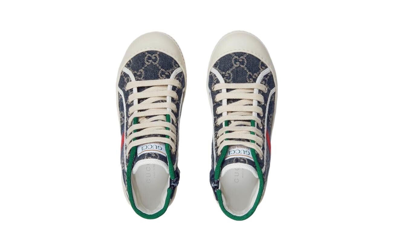 Кроссовки детские Gucci Tennis 1977, синий — фото 4