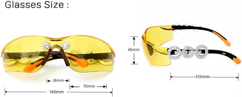 

Солнцезащитные очки без оправы с бриллиантами для женщин и мужчин, солнцезащитные очки со стразами для защиты глаз, защитные очки, солнцезащитные очки generic, 2