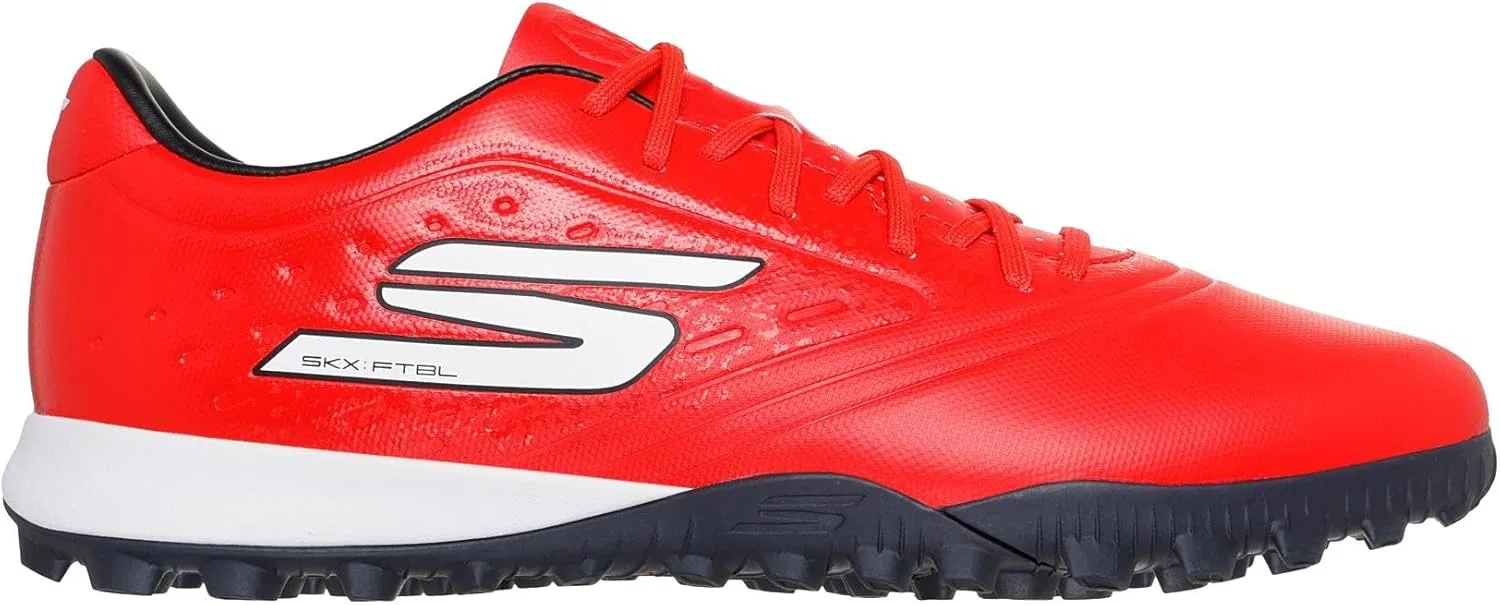 Мужские кроссовки Skechers Razor 1.5 Academy Turf Football Trainer, Red Synthetic Black Trim — фото 2