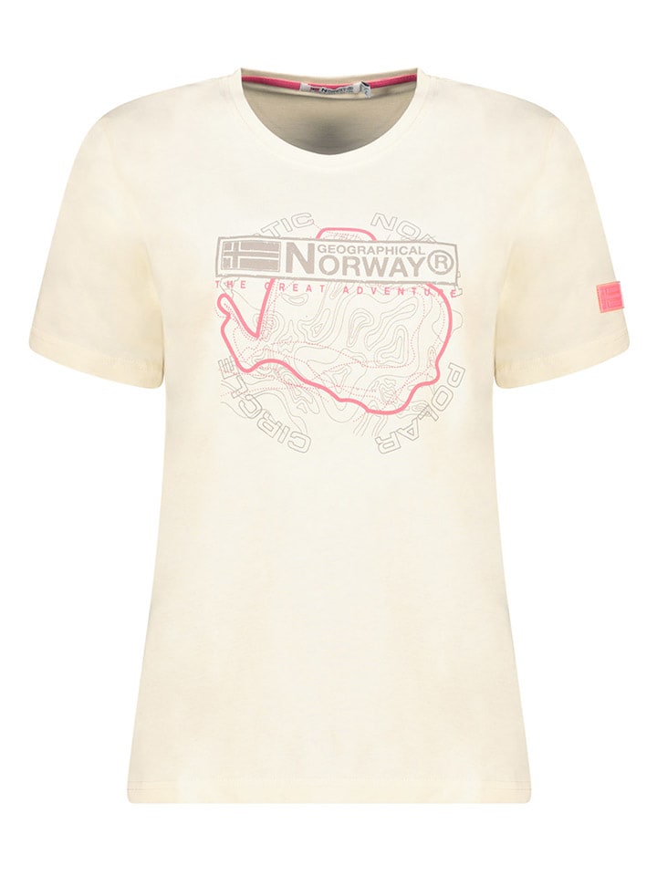

Geographical Norway Футболка кремового цвета, Бежевый, Geographical Norway Футболка кремового цвета