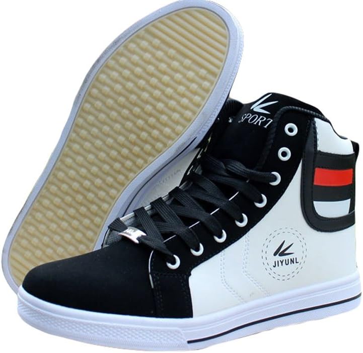 

Мужская мода King Ma Повседневные туфли Высокие кроссовки Спортивные ботинки, белый