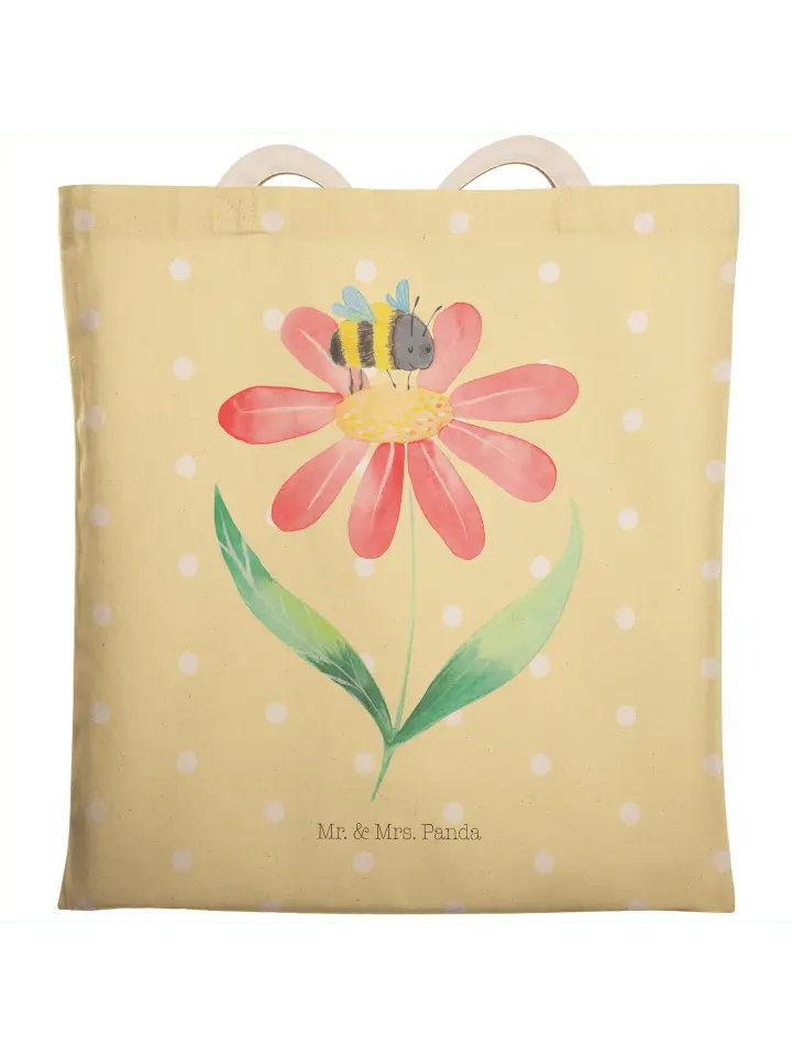 

Шоппер Mr. & Mrs. Panda, желтый пастельный