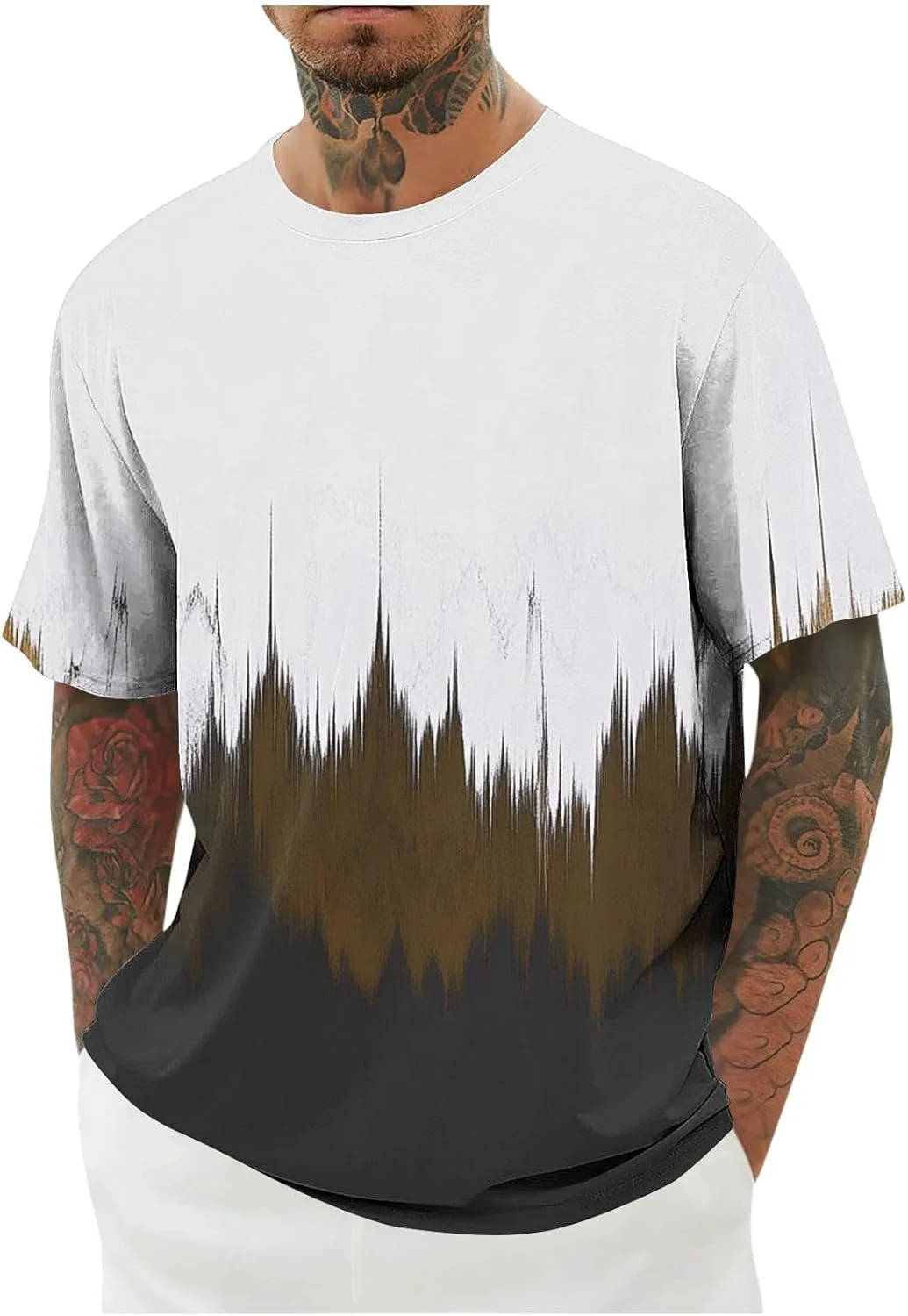 

Мужская футболка Regular Fit Athletic с коротким рукавом и круглым вырезом Ozmmyan