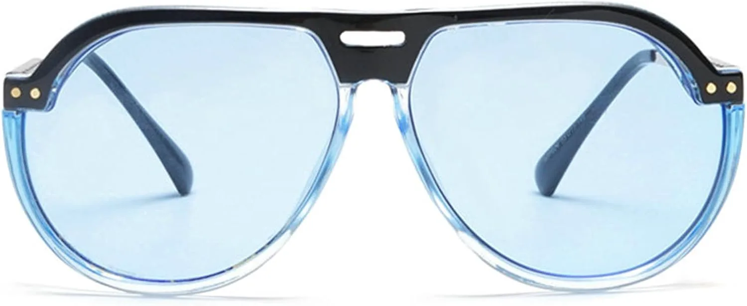 

Солнцезащитные очки-пилот в стиле ретро для женщин и мужчин, с большой оправой и боковыми щитками, модные солнцезащитные очки для вождения S67 helena, Blue