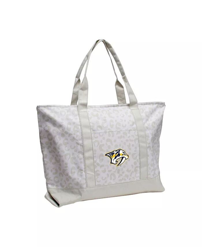 

Женская сумка-тоут с леопардовым узором Nashville Predators Logo Brands, белый