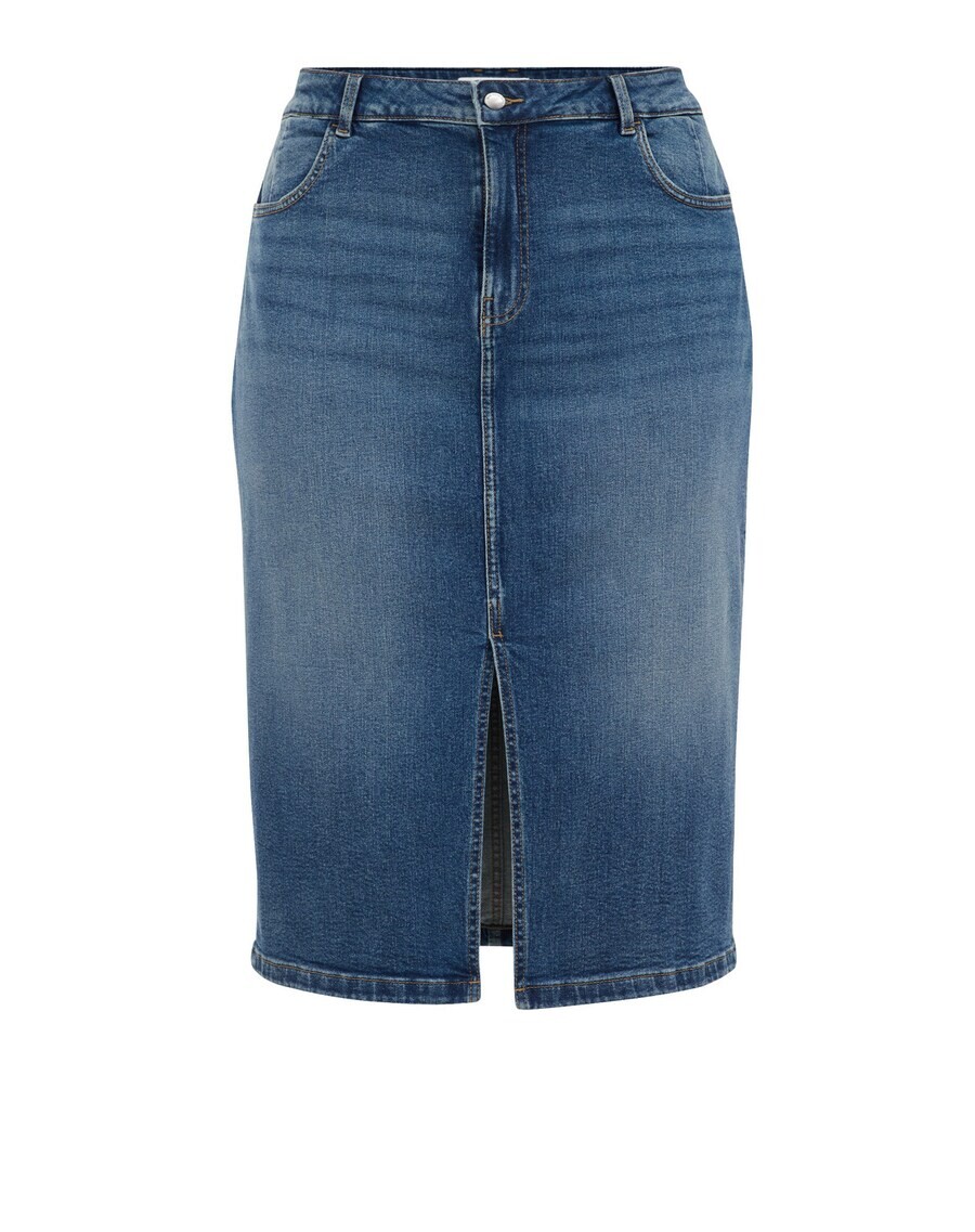 

Юбка миди WE Fashion Skirt, темно-синий