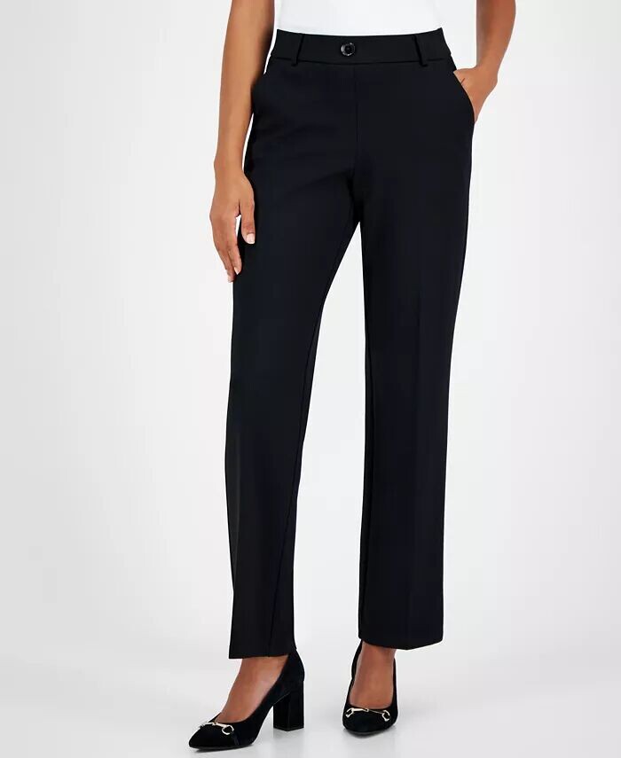 

Женские компрессионные брюки Petite High Rise Pull-On Kasper, черный