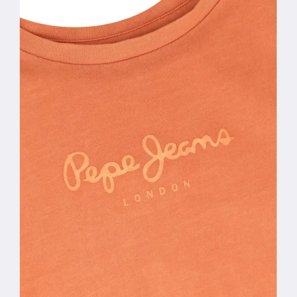 Футболка прямого кроя West sir jr Pepe Jeans London, оранжевый — фото 3