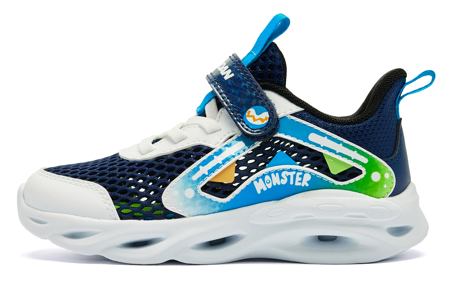 

QIAODAN Детские беговые кроссовки Pre school с амортизацией, износостойкие низкие White Blue