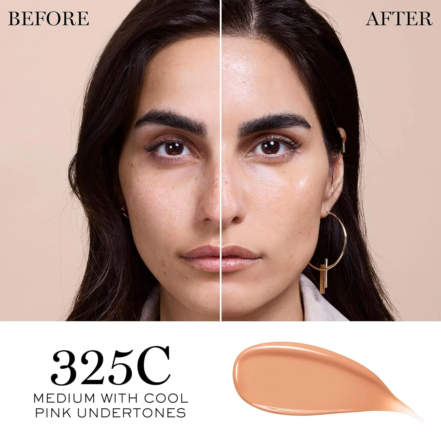 Тональный крем Lancôme Teint Idole Ultra Wear Care & Glow Longwear Foundation с SPF 27, увлажняющий, со средней степенью покрытия, которое можно наслаивать, и сияющим финишем., 325C: medium with cool pink undertones — фото 2