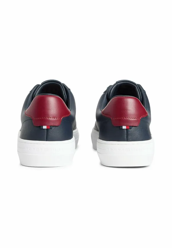 Кожаные кроссовки с тисненым логотипом и подошвой-чашкой Tommy Hilfiger, Desert Sky/Red — фото 4
