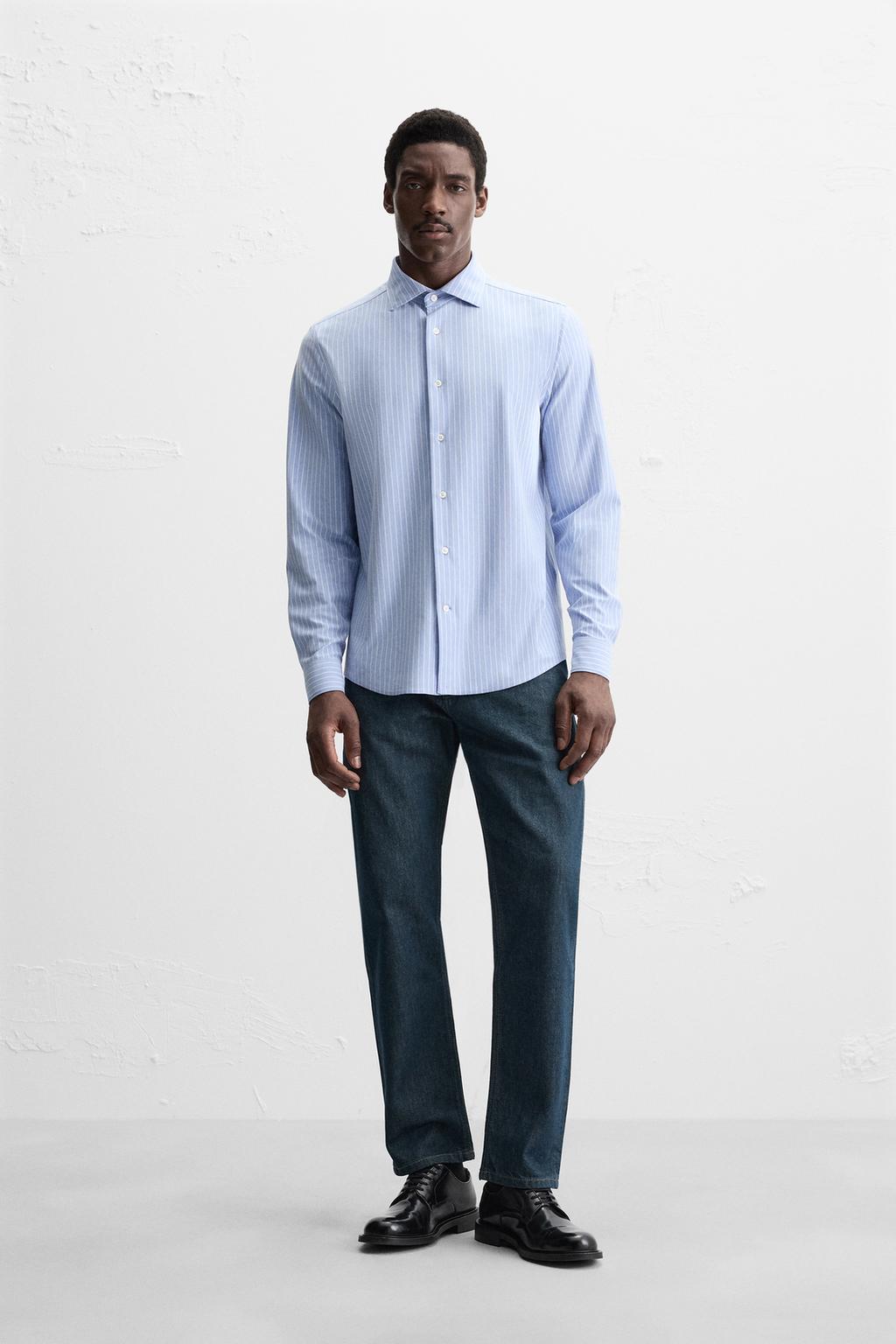 

Рубашка обычного покроя ZARA, цвет striped