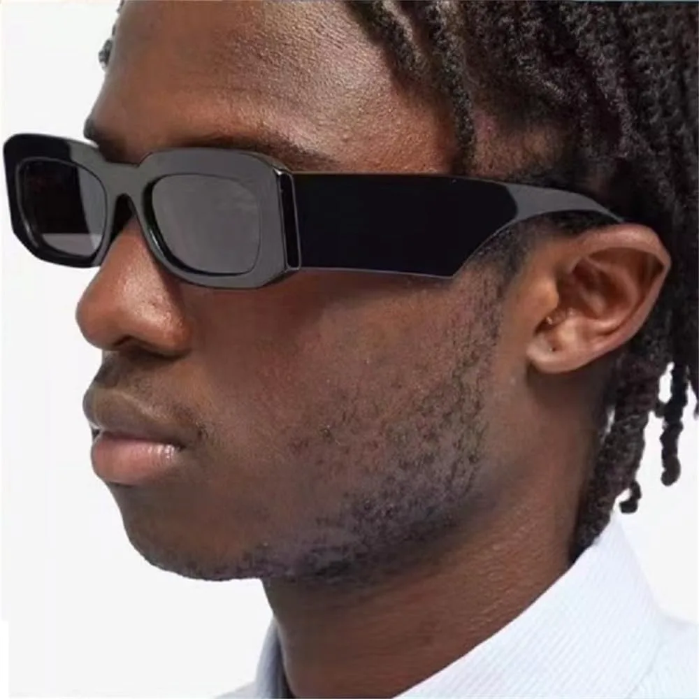 

Маленькие прямоугольные солнцезащитные очки для мужчин и женщин, с широкими дужками, дорожные солнцезащитные очки, винтажные, ретро, ​​UV400 HDUBFY, Gray