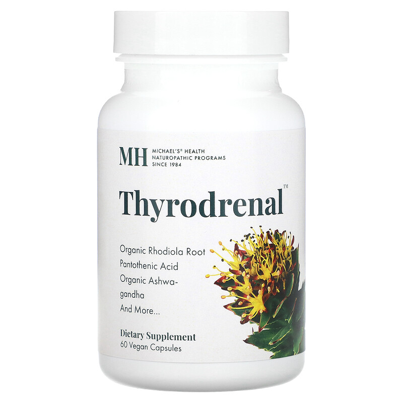 

Michael's Naturopathic, Thyrodrenal, 60 веганских капсул