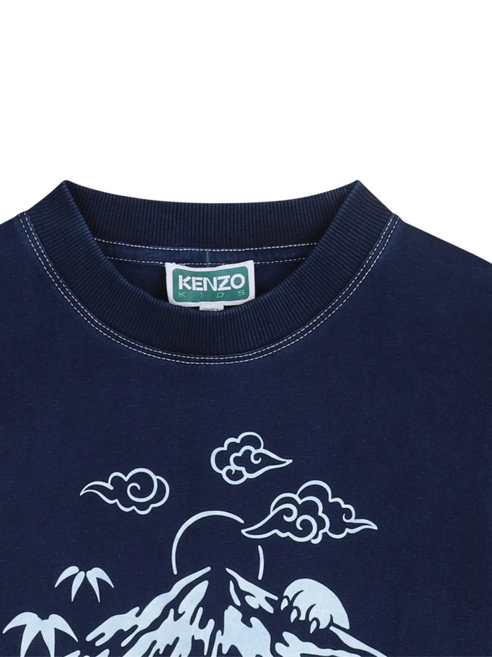 Футболка с короткими рукавами Kenzo Kids, синий — фото 3