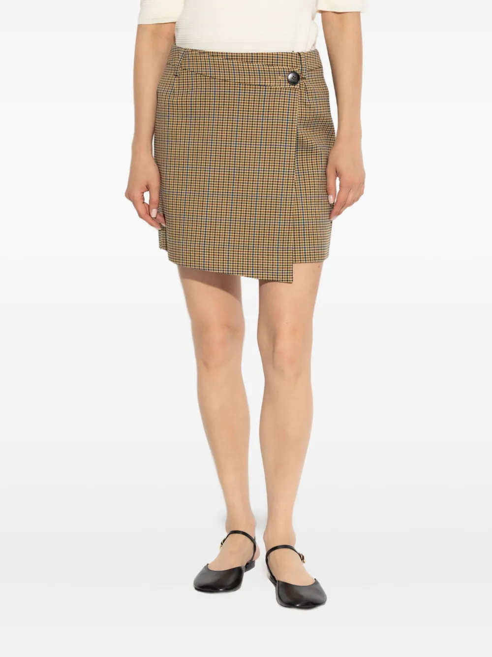 

Юбка-халат в клетку Gestuz, нейтральный