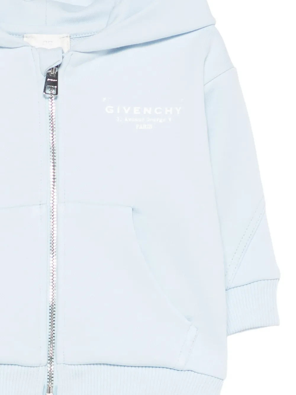 Застегивающаяся худи с капюшоном Givenchy Kids, синий — фото 3