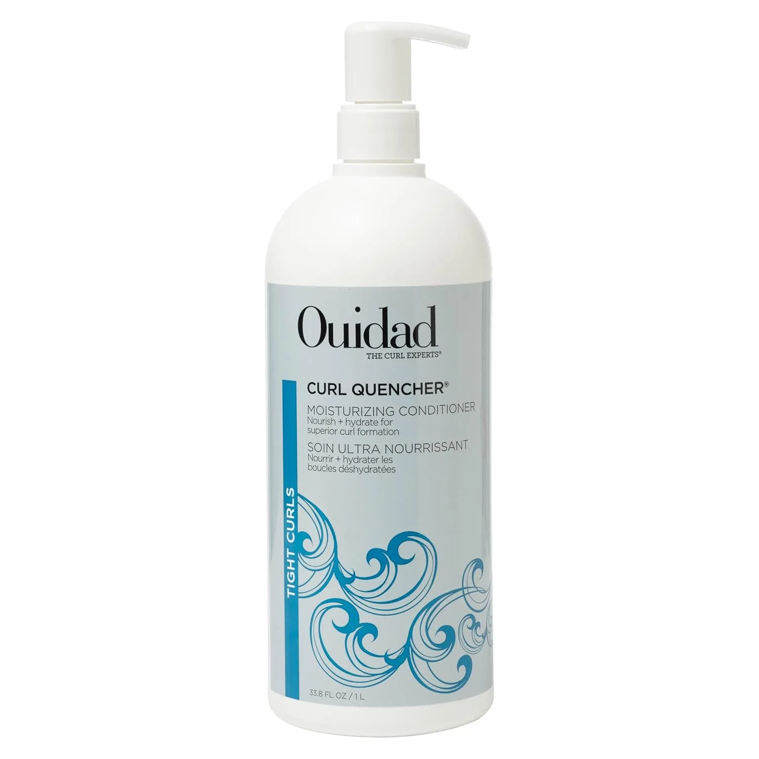 Увлажняющий кондиционер Ouidad Curl Quencher для тугих кудрей - насыщенный средство для распутывания, увлажняет и удлиняет кудрявые волосы, делает их мягкими, питает, определяет локоны, помогает восстановить повреждения, без сульфатов 1000 мл (1