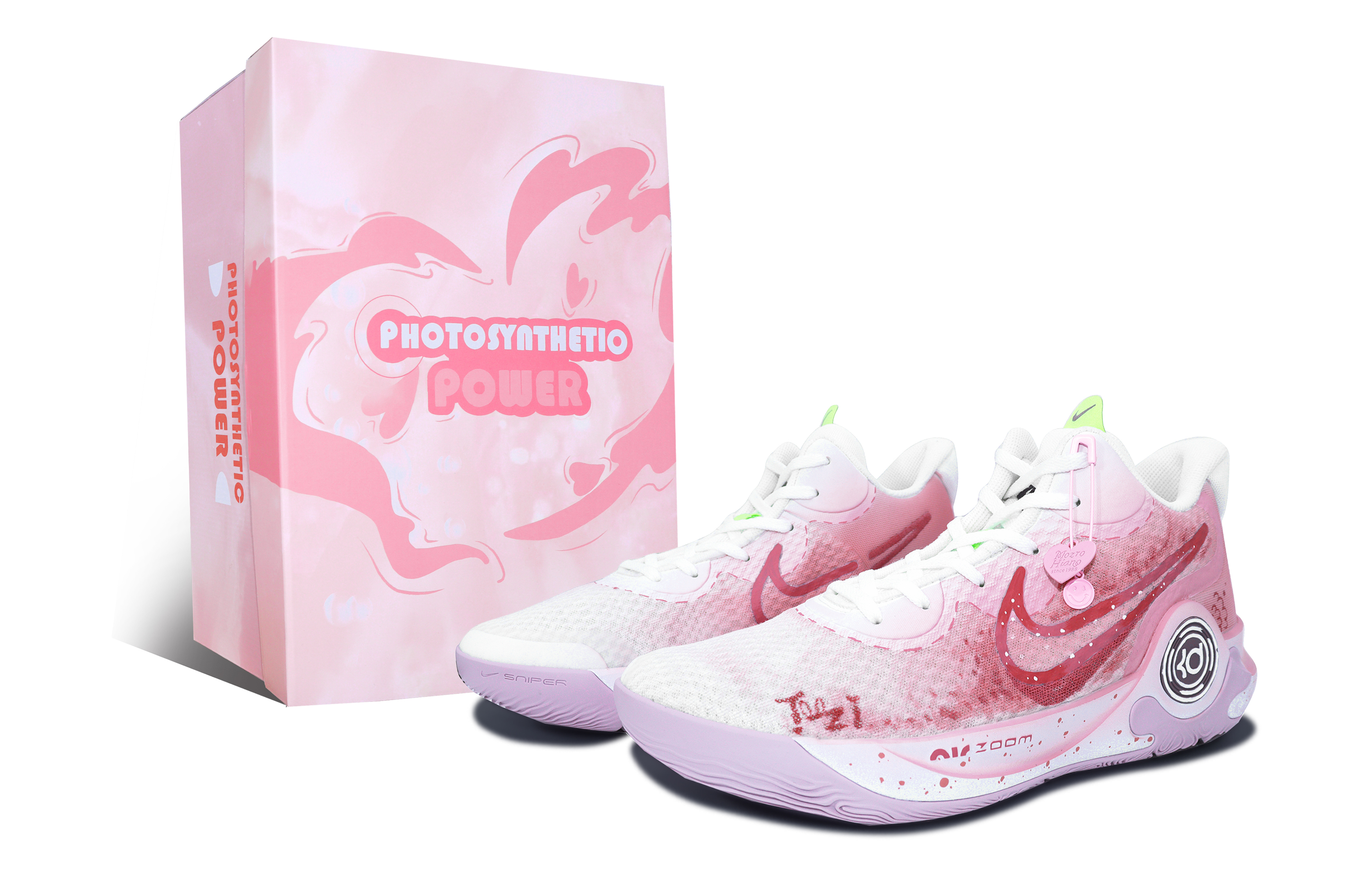 

Кроссовки Nike KD Trey 5 IX Vintage Basketball Shoes Unisex Mid-top Pink/white, розовый