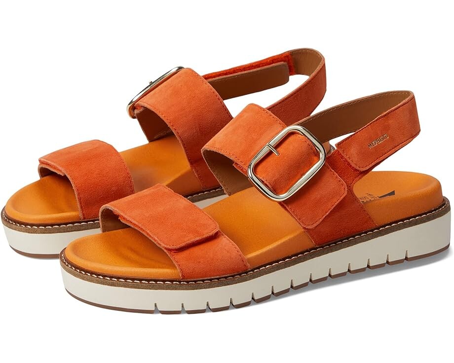Сандалии Mephisto Belona, цвет Burnt Orange Velcalf Premium