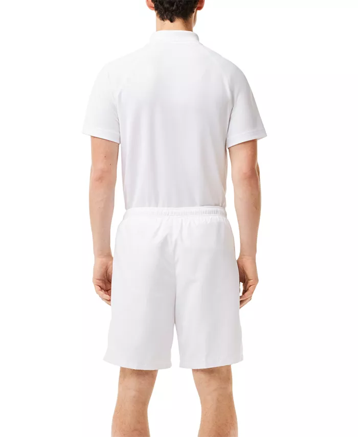 Мужские спортивные шорты с принтом "Diamante" на манжете, 8 дюймов, со шнурком Lacoste, белый — фото 2