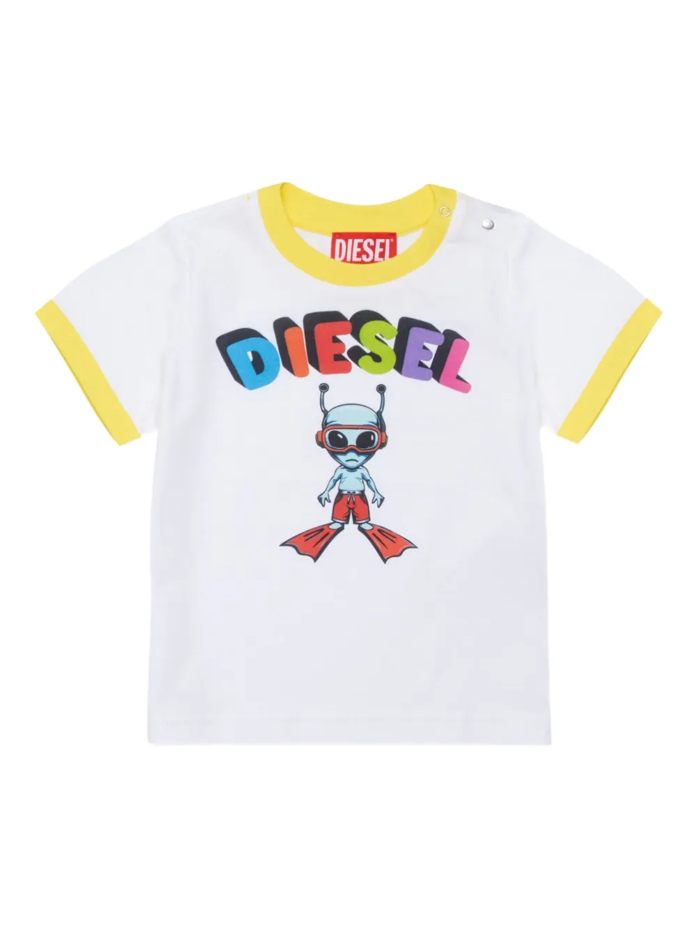 

Футболка Mtirulb с графичным принтом Diesel Kids, белый